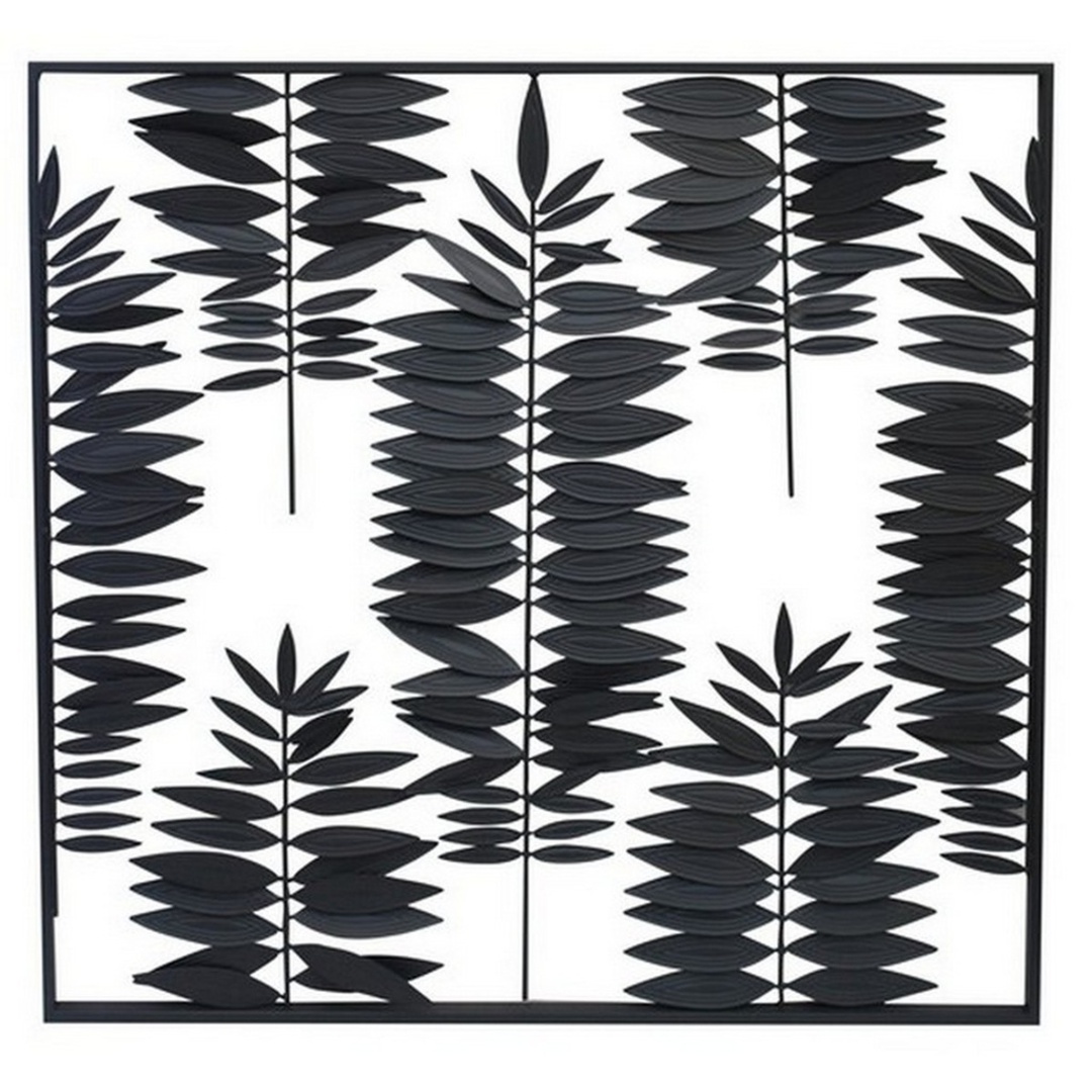 Charcoal Metal Floral Wall Hanging image 0